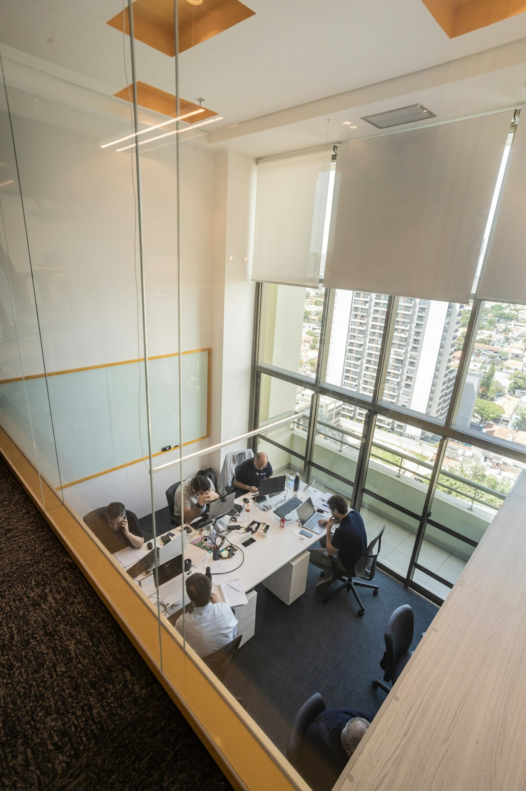 team meeting in tech office